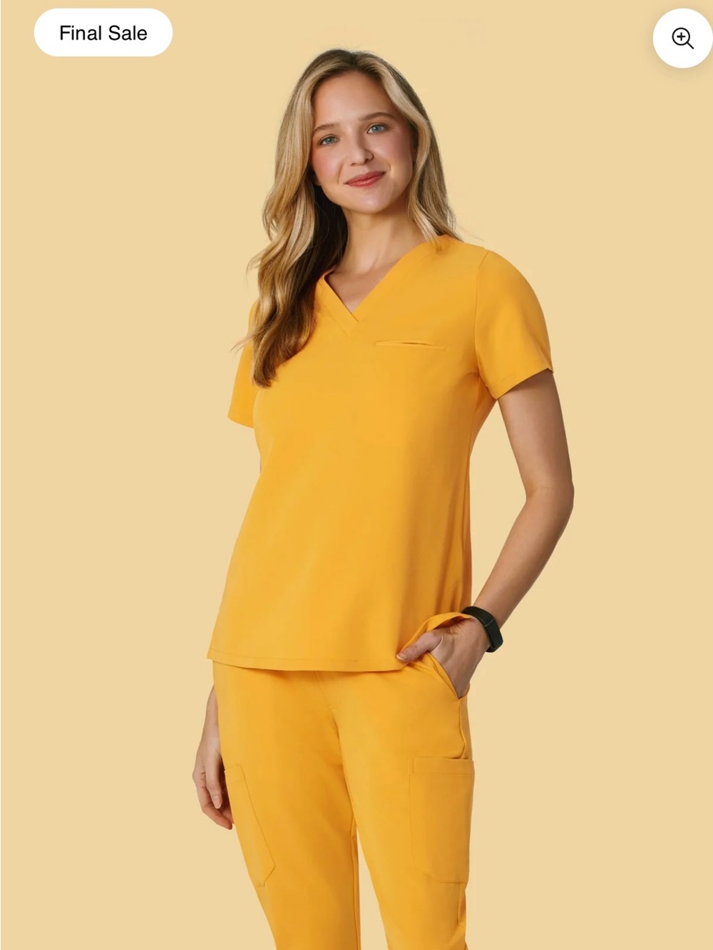 Mandala Honey Women's V-Neck Short Sleeve Top in Yellow and pants set